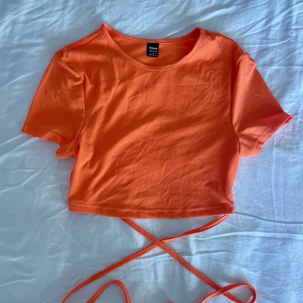Orange Tie Top